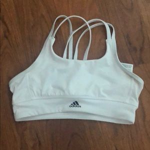 white kids adidas sports bra